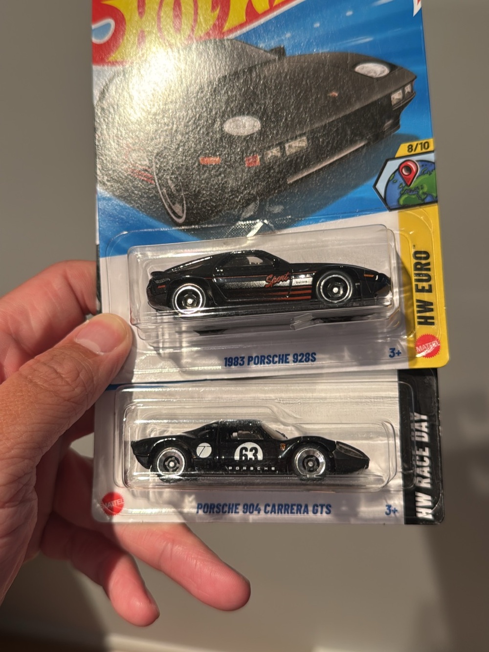Mattel Hot Wheels Black Porsche 928S & Porsche 904 Carrera GTS Twin Pack